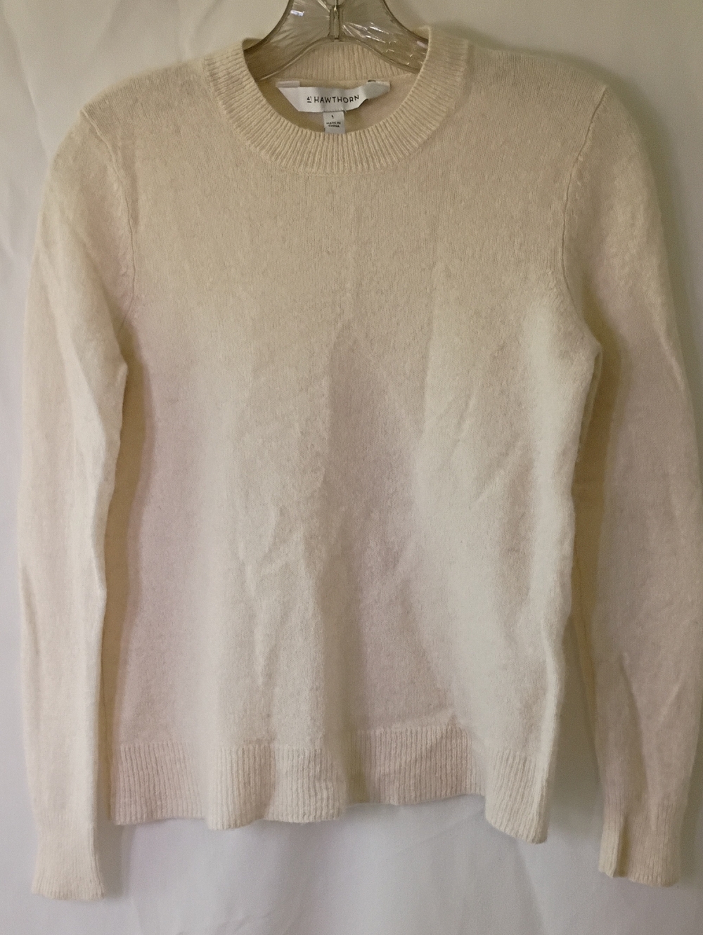 41 Hawthorne Cream Cashmere Crewneck Sweater